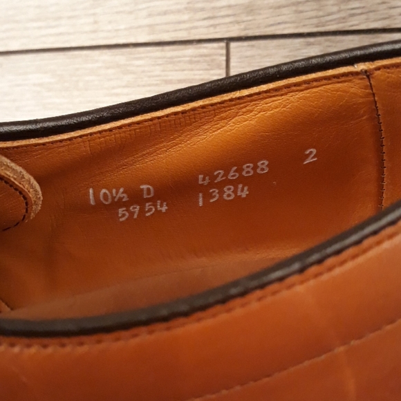 ALLEN‎ EDMONDS Hillcrest Tan Brown Oxford Lace Up Sz 10.5 D Mens Dress Shoes - Picture 9 of 9